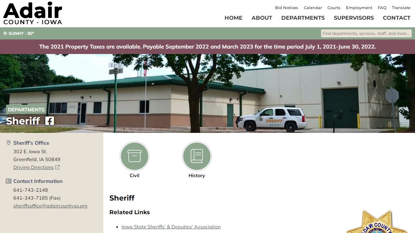Sheriff - Adair County, Iowa